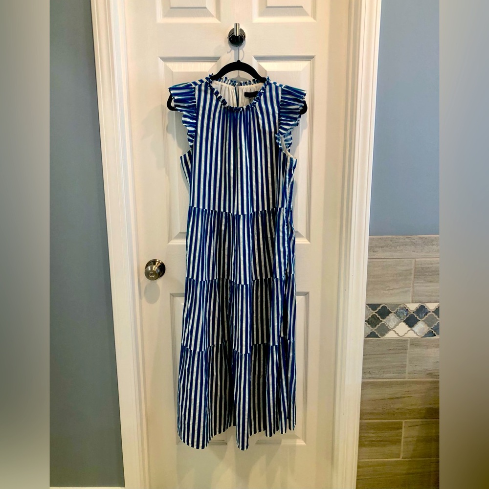 J Crew Striped Maxi Dress